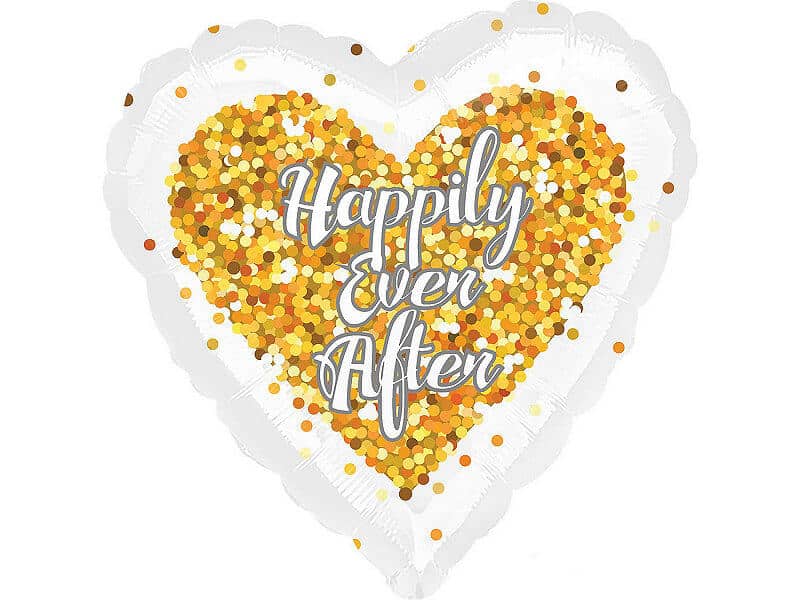 Balon folija "Happily ever after" - srce