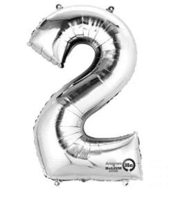 Folija balon broj 2 za helij - srebrni
