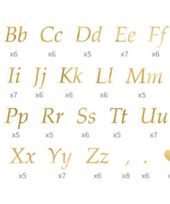 Naljepnice slova zlatna