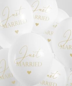Alternative view of Balon lateks tisak "Just married"