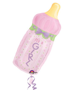 balon folija bočica roza