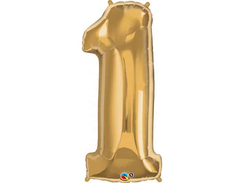 Folija balon broj 1 za helij - zlatni