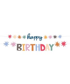 Banner happy birthday šareni 1,5m