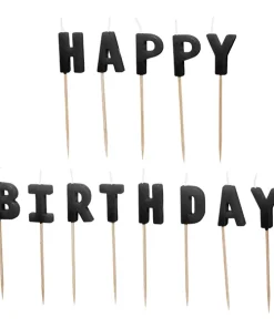 Crne happy birthday svjećice