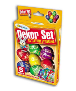 dekor set sa zlatnim naljepnicama