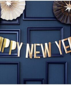 Alternative view of Banner Happy New Year zlatni