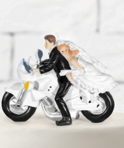 Svadbeni ukras - Mladenci na motoru