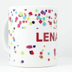 Šalica s imenom - konfeti