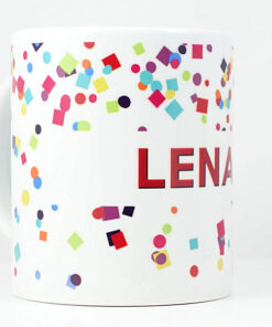 Šalica s imenom - konfeti