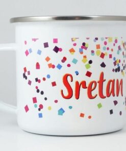 Emajlirani lončić - konfeti