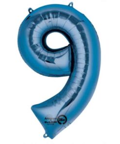 Folija balon broj 9 za helij - plavi