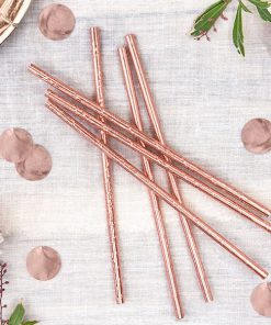 papirnate slamke rose gold