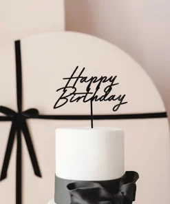 Alternative view of Topper crni Happy Birthday 16,5cm